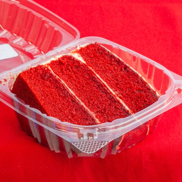 RED VELVET CAKE SLICE.