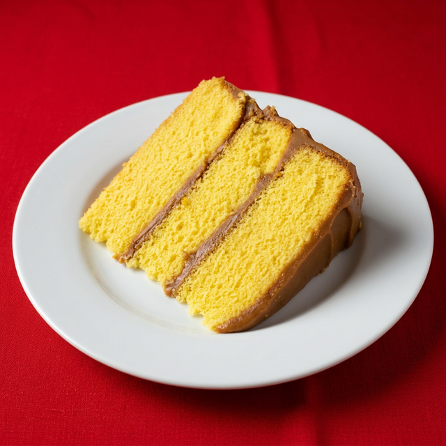 CARAMEL CAKE SLICE.